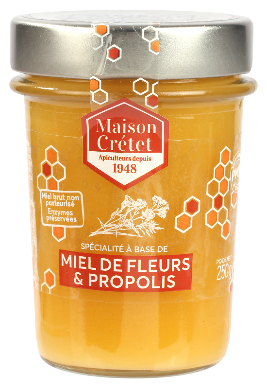 miel enrichi miel fleurs propolis 250g