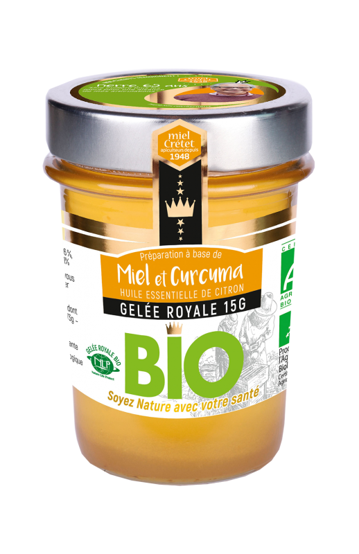 miels enrichis gelee royale curcuma bio