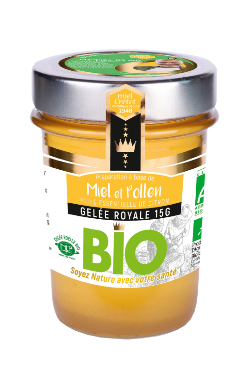 miels enrichis gelee royale pollen bio